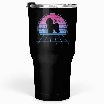 Discover Bichon Frise Silhouette Retro Vintage Tumblers 30 Oz