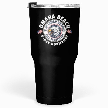 Discover Omaha Beach airborne division 80th anniversary Tumblers 30 Oz