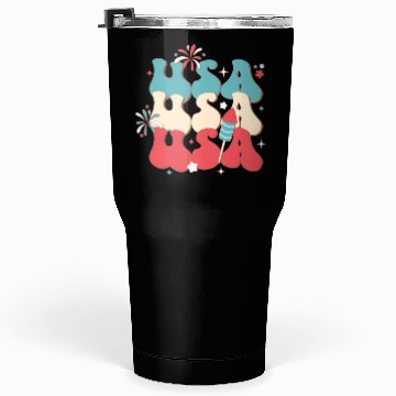 Discover USA And Fireworks, Independence Day Tumblers 30 Oz