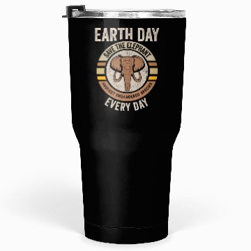 Discover Save The Elephant Protect Endangered Species Earth Tumblers 30 Oz