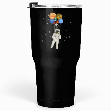 Discover Astronaut Holding Planet Balloons of Solar System Tumblers 30 Oz