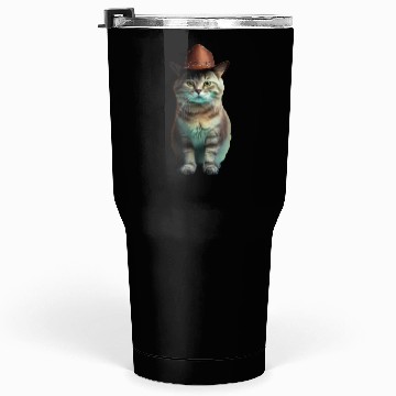 Discover cowboy cat - funny cats, funny pets. Tumblers 30 Oz