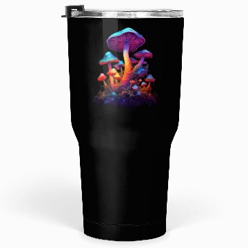 Discover Trippy Neon Mushrooms #8 Tumblers 30 Oz