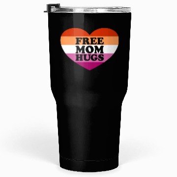 Discover Free Mom Hugs Lesbian Flag Heart LGBTQ Free Hugs Tumblers 30 Oz