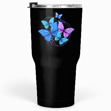 Discover "Fluttering Elegance: Butterfly Print Tumblers 30 Oz"
