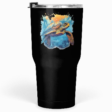 Discover Serene Underwater Turtle Tumblers 30 Oz