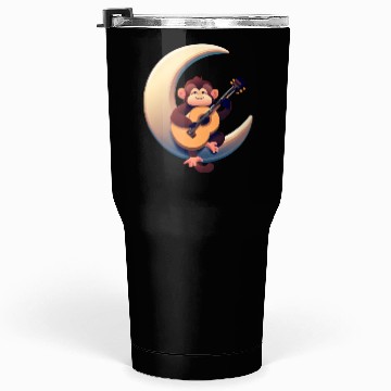Discover Musical monkey in the crescent Tumblers 30 Oz