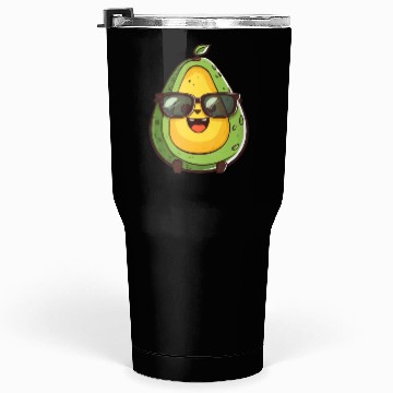 Discover Cool Nerd Avocado with Glasses - Funny Design Tumblers 30 Oz