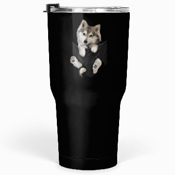 Discover Wolf White Pup In Pocket Wolves Tumblers 30 Oz
