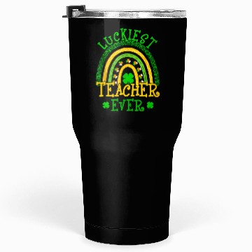 Discover Luckiest Teacher Ever St Patricks Day Rainbow Teac Tumblers 30 Oz