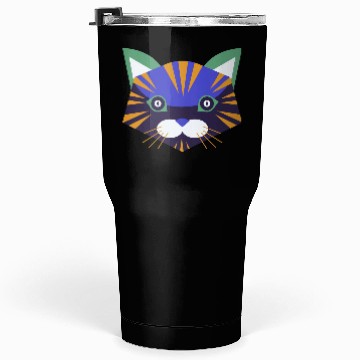Discover Colorful Cat Face Tumblers 30 Oz