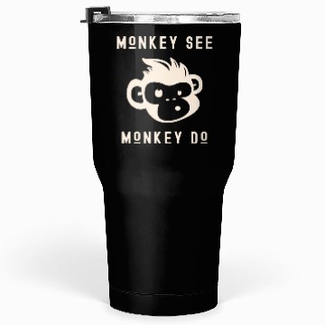 Discover Monkey See Monkey Do Adorable Primate Chimp Tumblers 30 Oz
