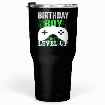 Discover GAmer, birthday boy, time to level up Tumblers 30 Oz