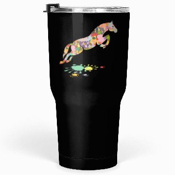 Discover Colorful Horse Jumping Horse Tumblers 30 Oz