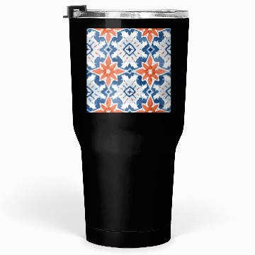 Discover Summer Melange Detailed Ceramic Tile Collection 01 Tumblers 30 Oz