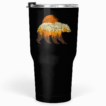 Discover Full Moon Trees Wildlife Forest Bear Lover Tumblers 30 Oz