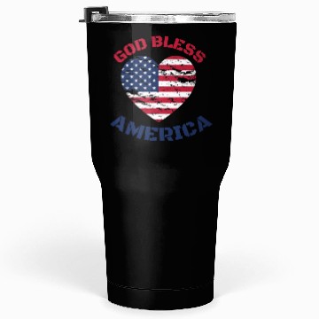 Discover God Bless America, Heart Flag Shape. Tumblers 30 Oz