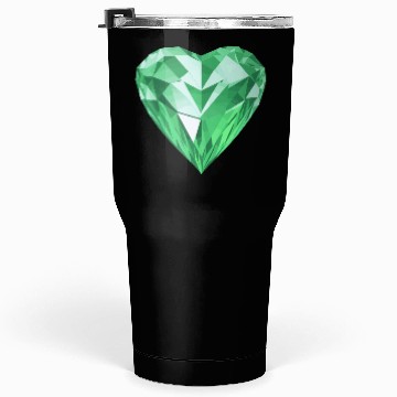 Discover Shining green diamond heart Tumblers 30 Oz