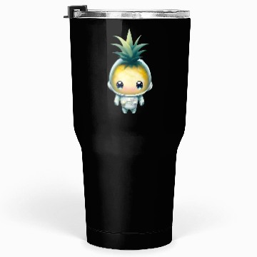 Discover Kawaii astronauts pineapple Tumblers 30 Oz