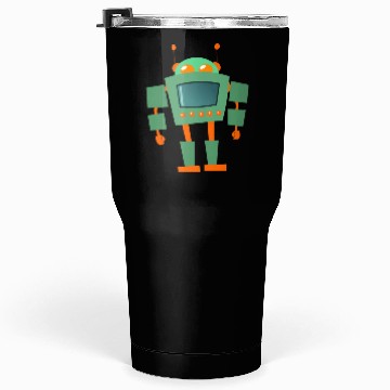 Discover Green And Orange Robot Tumblers 30 Oz