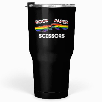 Discover Rock Paper Scissors Funny Lesbian Pride LGBT Pun Tumblers 30 Oz