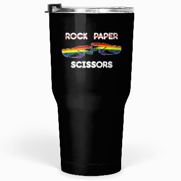 Discover Rock Paper Scissors Funny Lesbian Pride LGBT Cool Tumblers 30 Oz