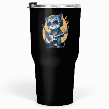 Discover Cub Playing a Guitar Tumblers 30 Oz