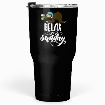 Discover Relax It's Sunday Sloth Tumblers 30 Oz