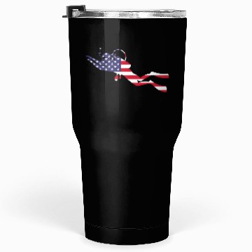 Discover American Flag USA Diving Scuba Diver Tumblers 30 Oz