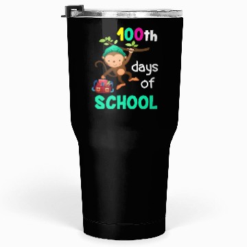 Discover 100 Days Of School Monkey Tumblers 30 Oz