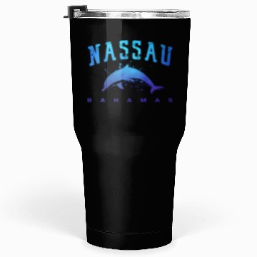 Discover sau Bahamas Beach Snorkel Scuba Diving Dolphin Tumblers 30 Oz