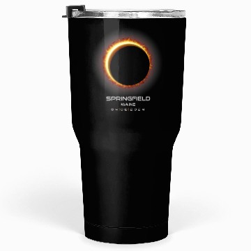 Discover 2024 Springfield Maine Eclipse Memento Souvenir Tumblers 30 Oz