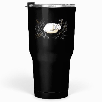Discover Sleepy Cat And Flowers Tumblers 30 Oz