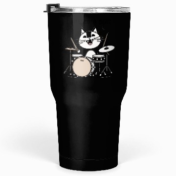 Discover I Missed A Beat Funny Cat Drummer Tumblers 30 Oz