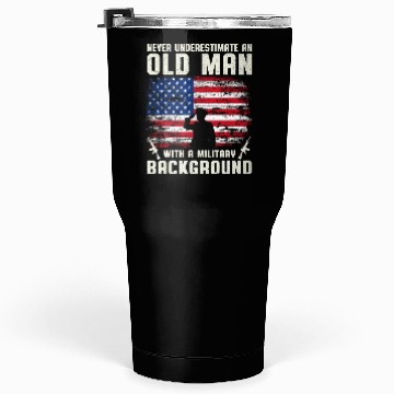 Discover Never Underestimate An Old Man US Army Veteran Tumblers 30 Oz