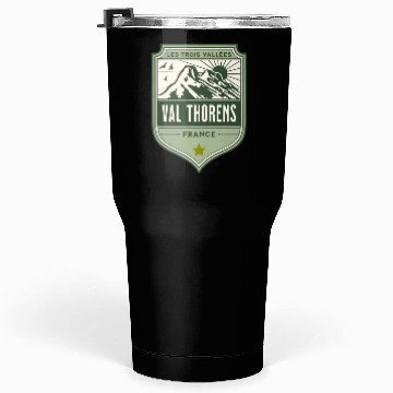 Discover Val Thorens France Three Valleys Ski Tumblers 30 Oz