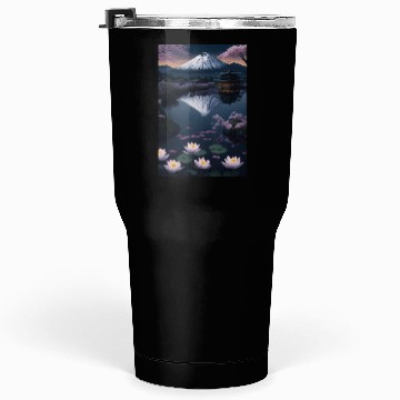 Discover Asia Landscape by night Serene Mount Fuji Tumblers 30 Oz