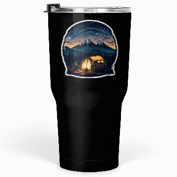 Discover A Camper Sitting By A Campfire Tumblers 30 Oz