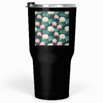 Discover Serenity Blooms: Timeless Lotus Pattern Tumblers 30 Oz