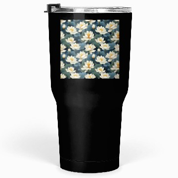Discover Serenity Blooms: Timeless Lotus Pattern Tumblers 30 Oz