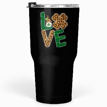 Discover Love Irish Gnome Shamrock Leopard Plaid St Tumblers 30 Oz
