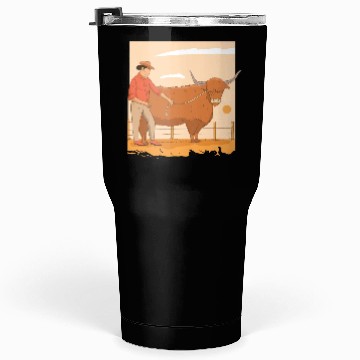 Discover Farmer With Highland Cow Tumblers 30 Oz