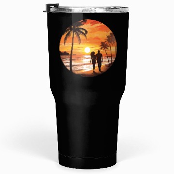 Discover Beach romantic couple Tumblers 30 Oz