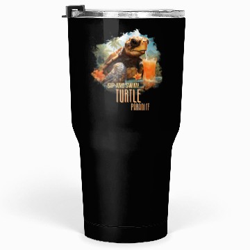 Discover Turtle Paradise: Sip and Swim! Tumblers 30 Oz