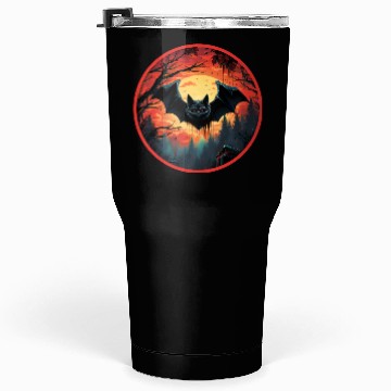 Discover Bats Bat Fruit Bats Halloween Tumblers 30 Oz