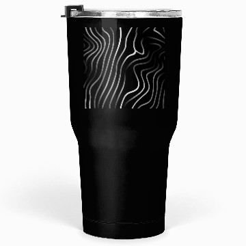 Discover Monochrome Elegance: White Abstract Lines on Black Tumblers 30 Oz