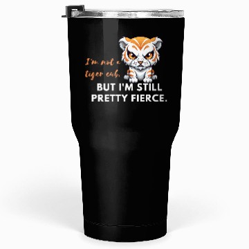 Discover Animals: Angry Tiger cub Tumblers 30 Oz