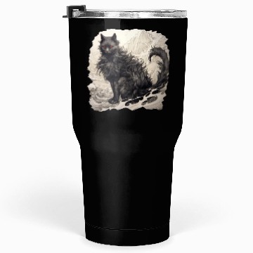 Discover Japanese ink art Cat Tumblers 30 Oz