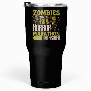 Discover Horror Zombie Runner Half Marathon Running Jogging Tumblers 30 Oz