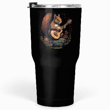 Discover Squirrel playing a guitar Tumblers 30 Oz